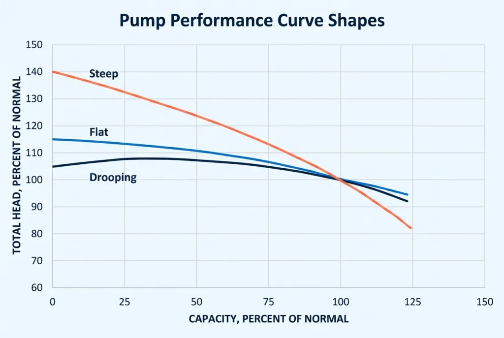 Pump Performance Curve Shapes