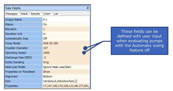 Sample Centrifugal Pump Input Data