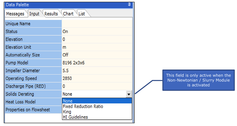 Solids De-rating Methods for FluidFlow