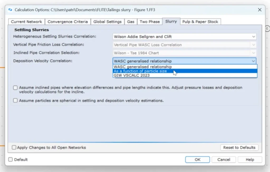 FluidFlow Deposition Velocity Correlation