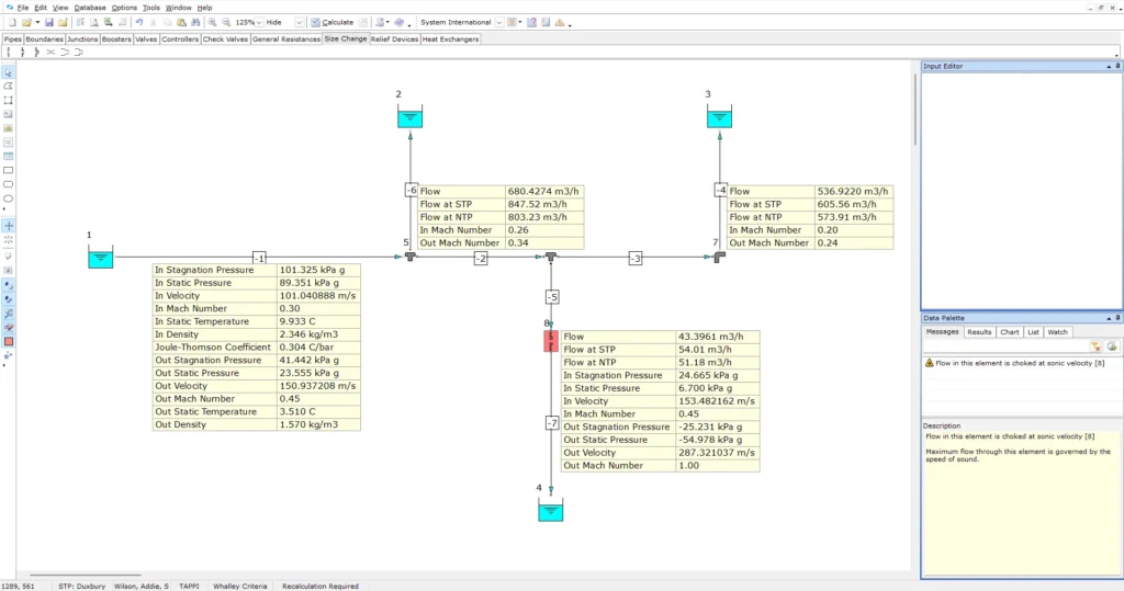 FluidFlow Choked FluidFlow Warnings